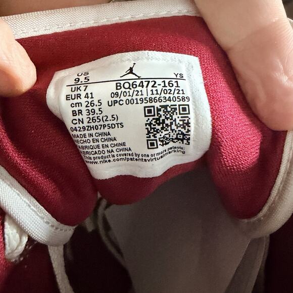 Size 9.5 - Air Jordan 1 Mid White Pomegranate W - Picture 6 of 6